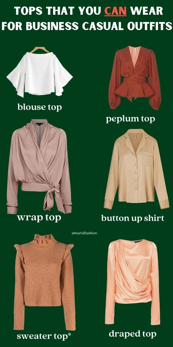 business casual tops to wear