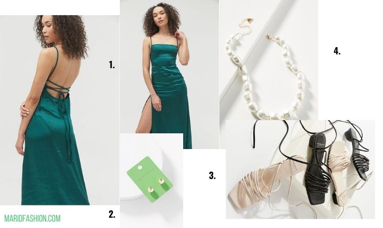 what to wear with emerald green dress