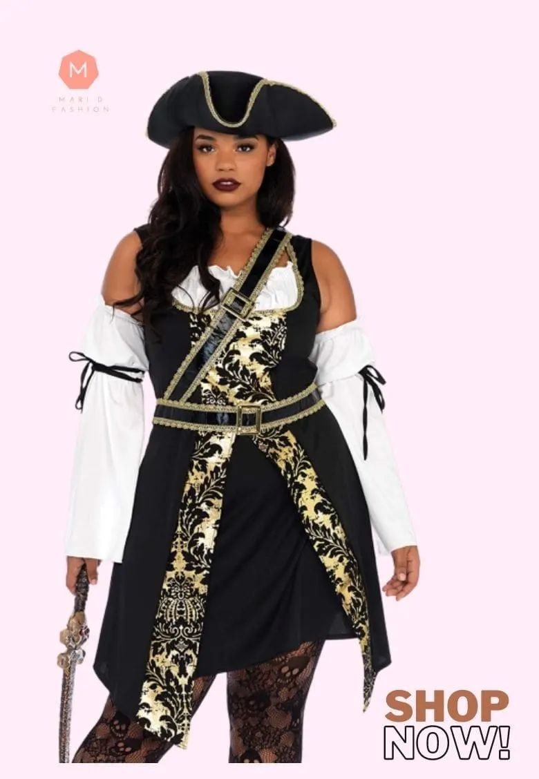 women's plus size pirate halloween costumes