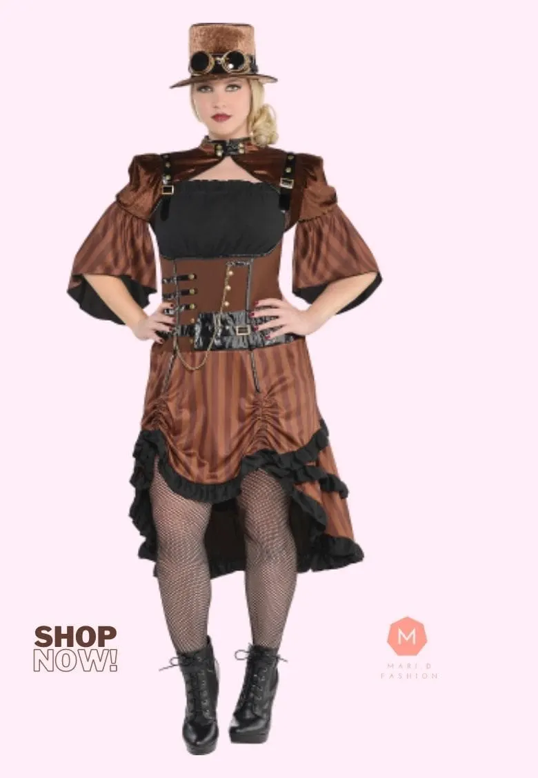 women's plus size steampunk halloween costumes