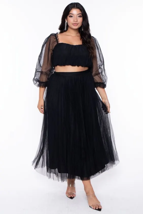 how to wear a tulle skirt for plus size