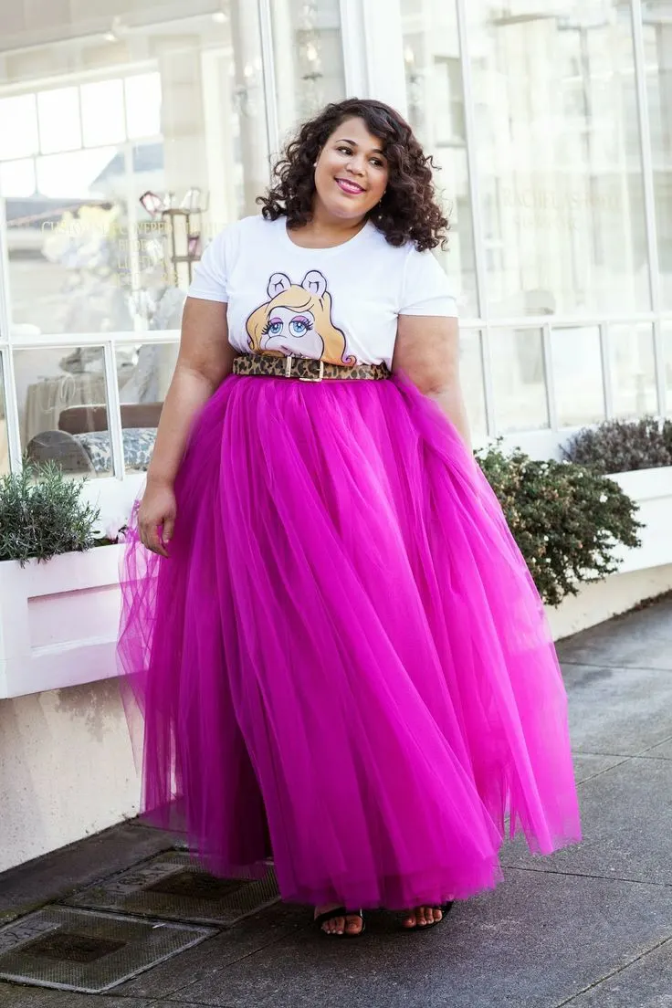 how to wear a tulle skirt for plus size