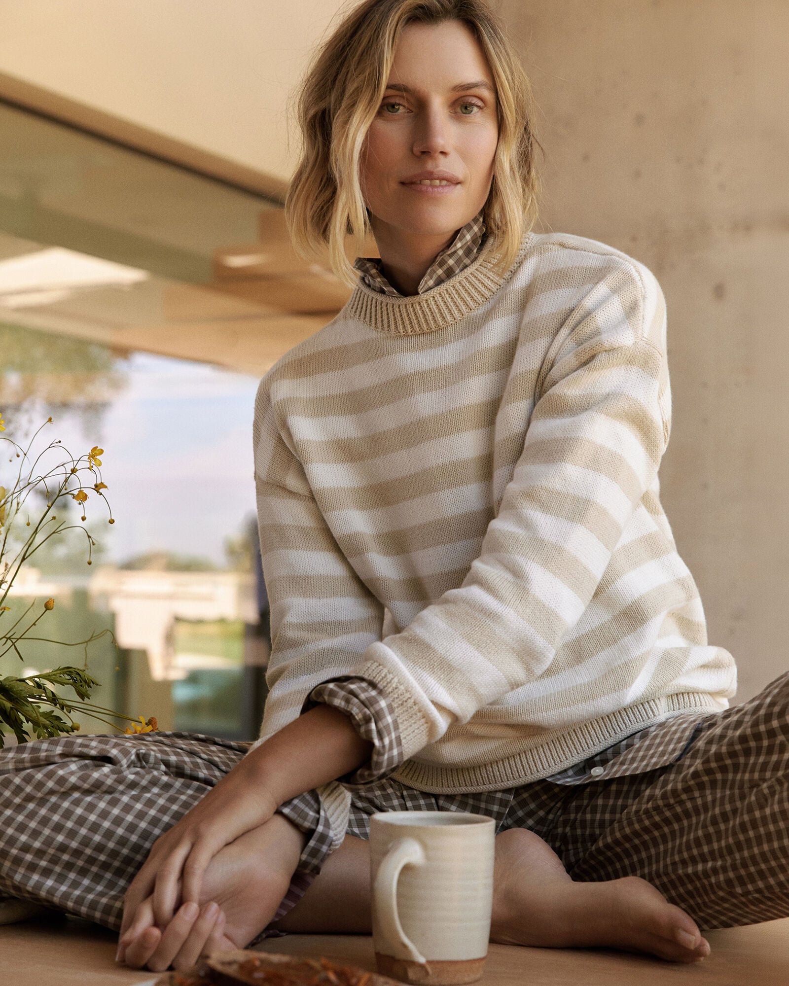 A Striped Long-Sleeve Top