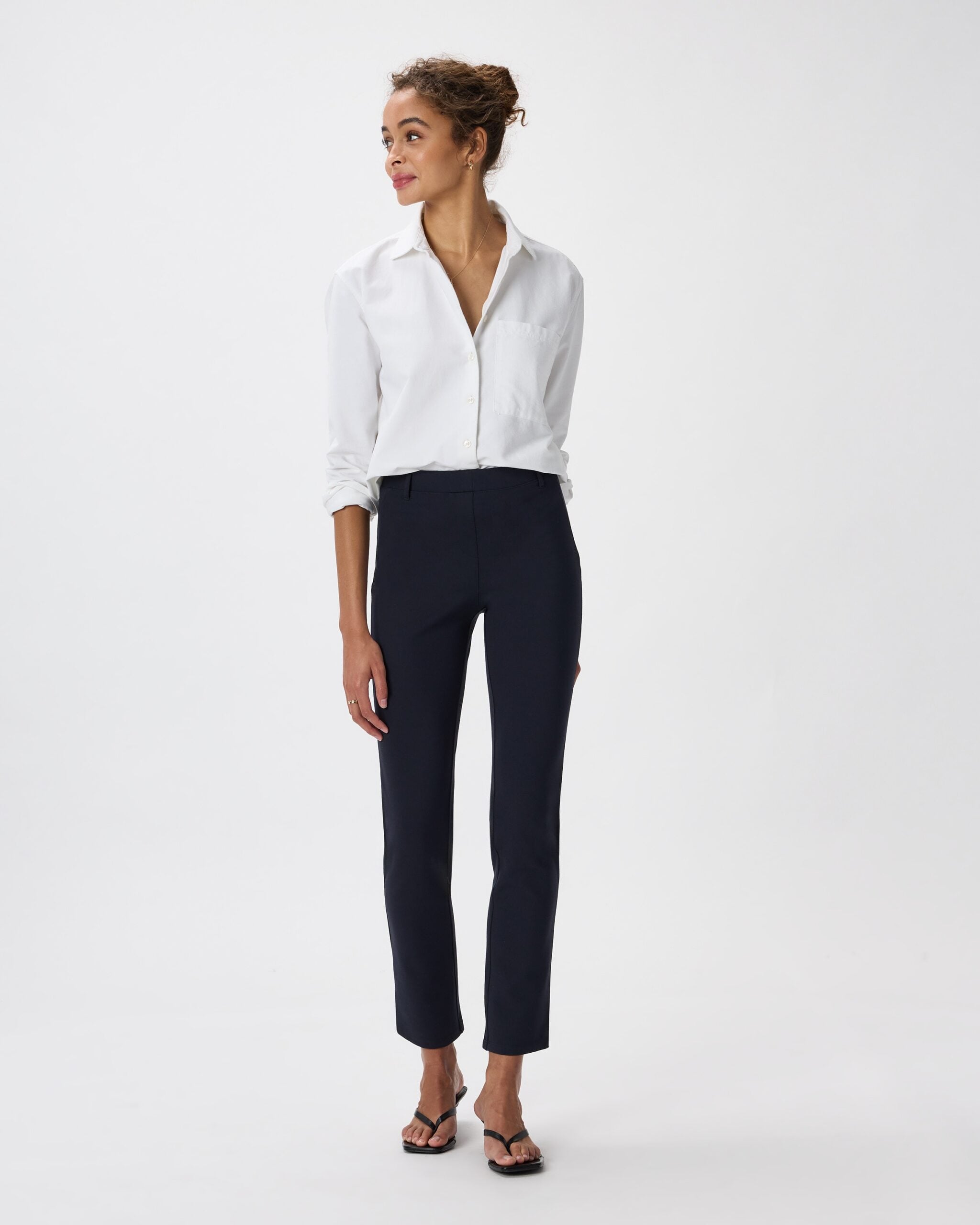 comfortable navy pants
