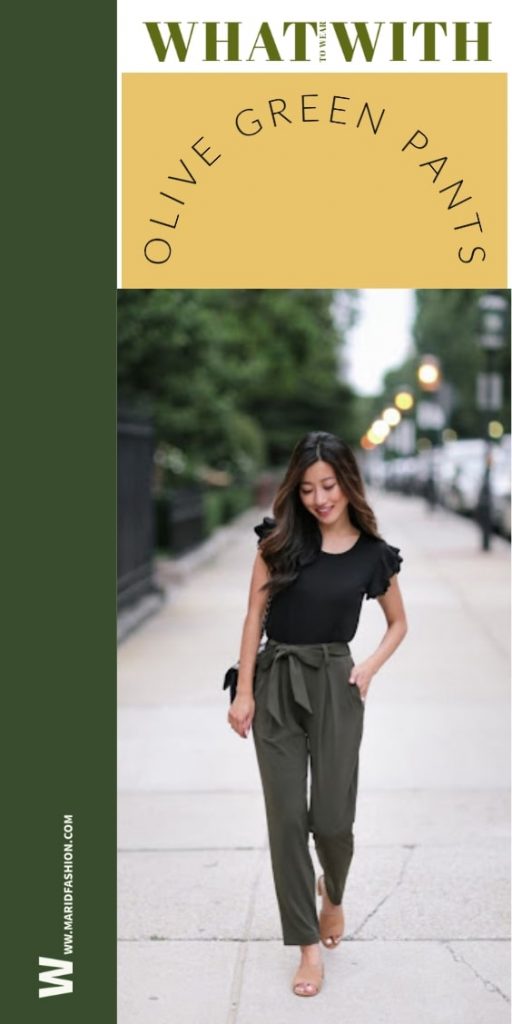 what colours go with olive green pants