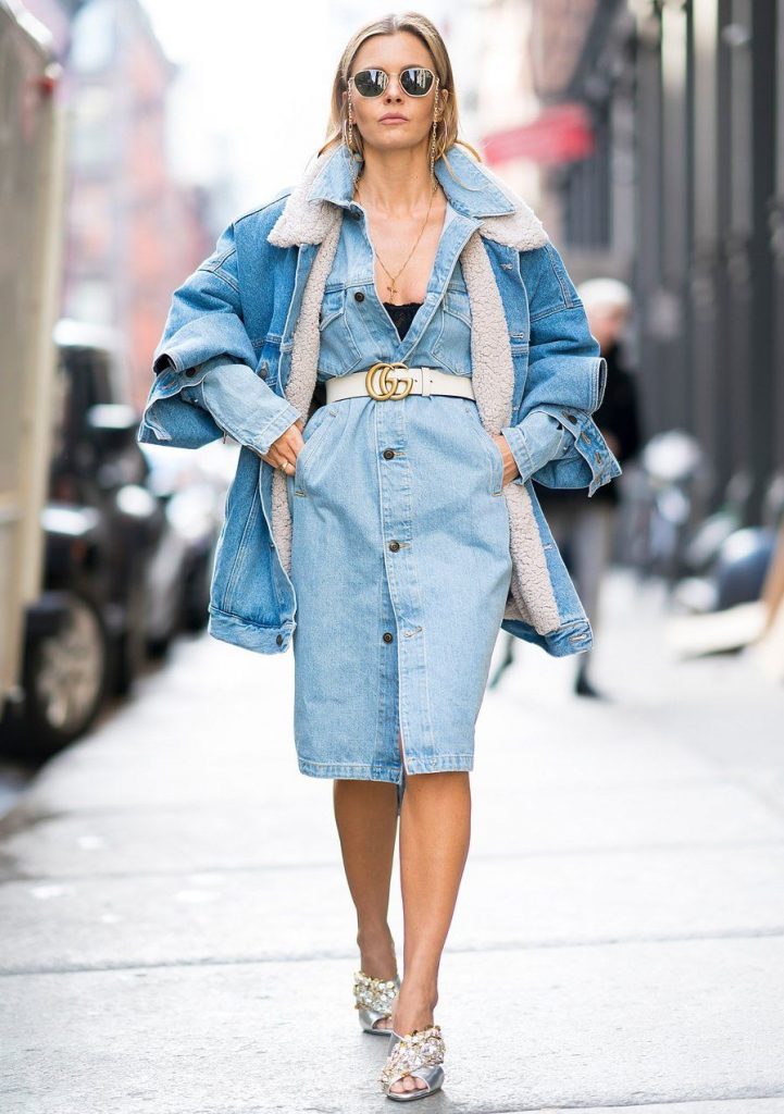 what shoes to wear with a denim dress