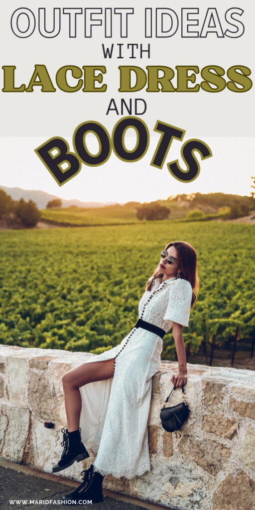 how to wear lace dresses with boots