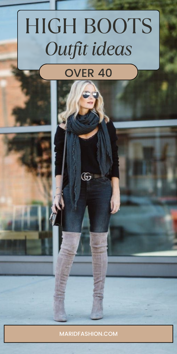 How to Wear Over-the-knee Boots Over 40