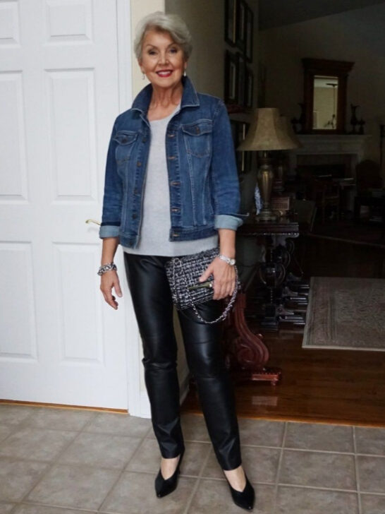 how to wear a denim jacket over 50