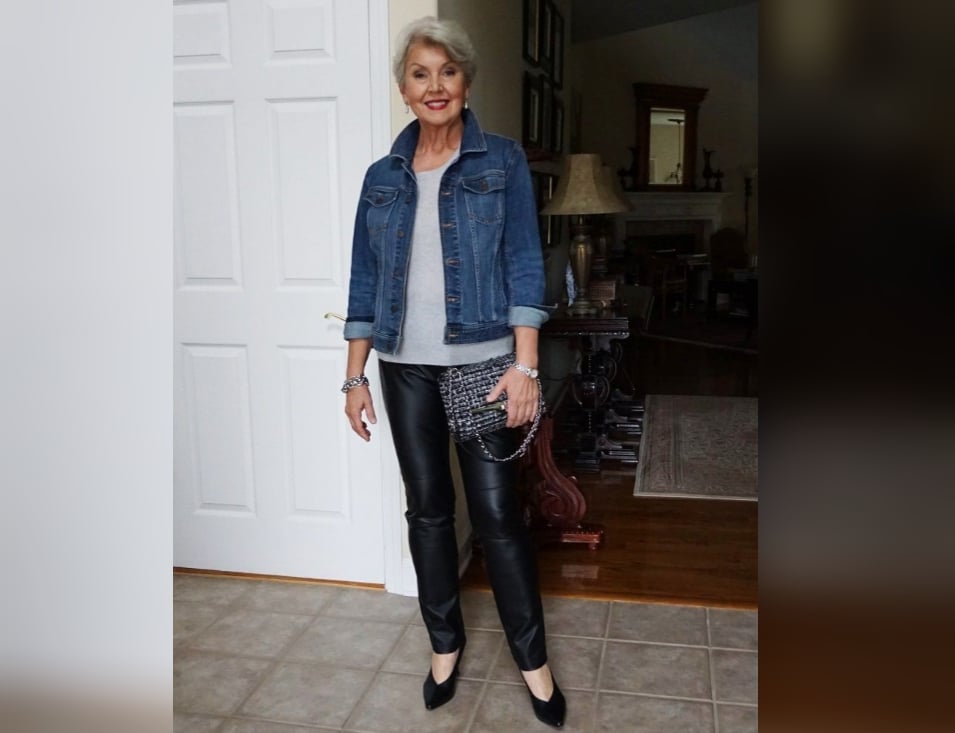 how to wear a denim jacket over 50