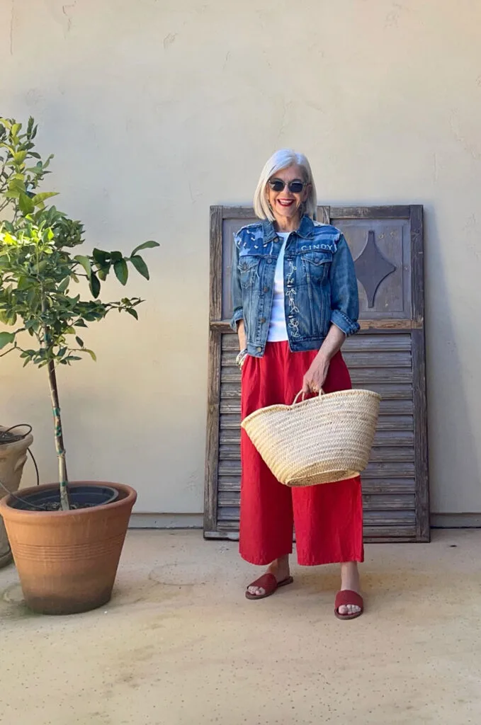 how to wear a denim jacket over 50 