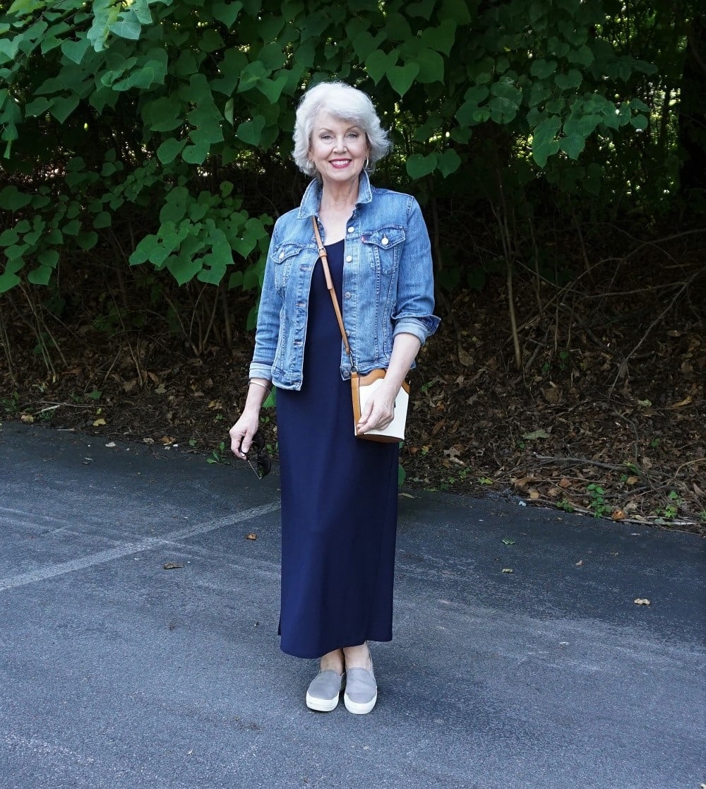 how to wear a denim jacket over 50