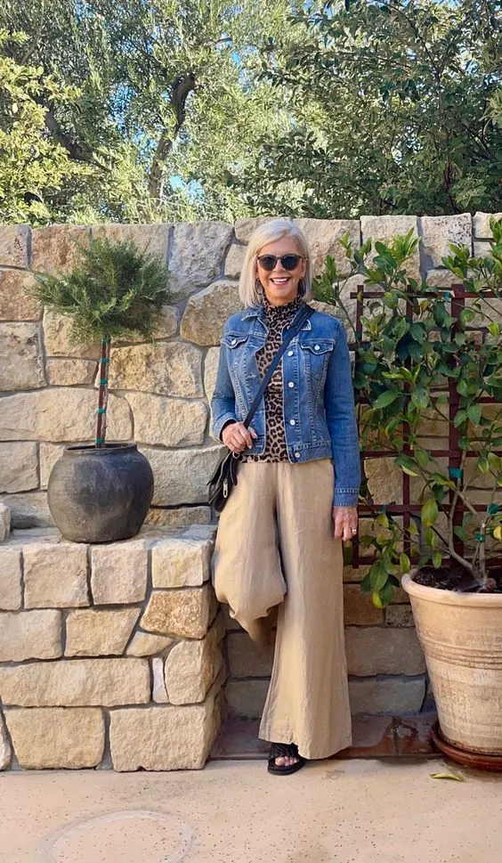how to wear a denim jacket over 50