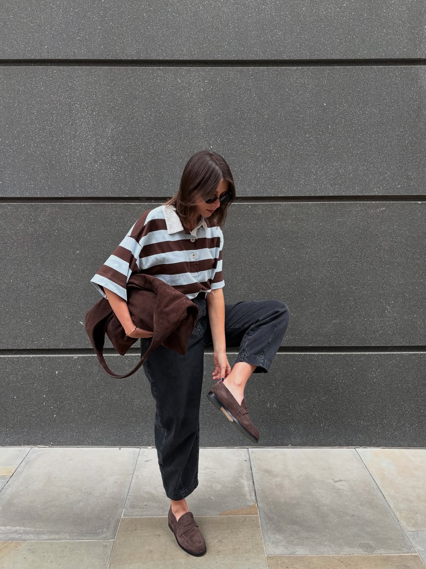 back to school outfit with loafers