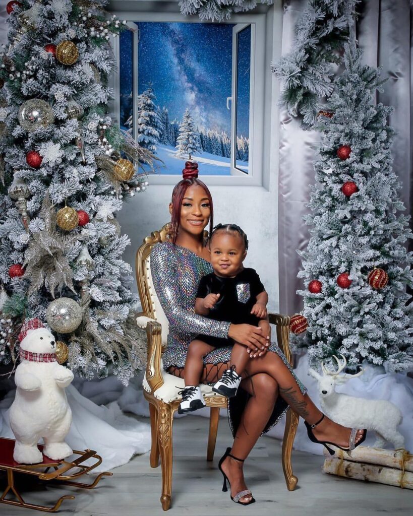 Mother Son Niu Set Christmas Navy